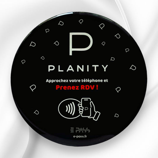 Plaque d'avis NFC Planity